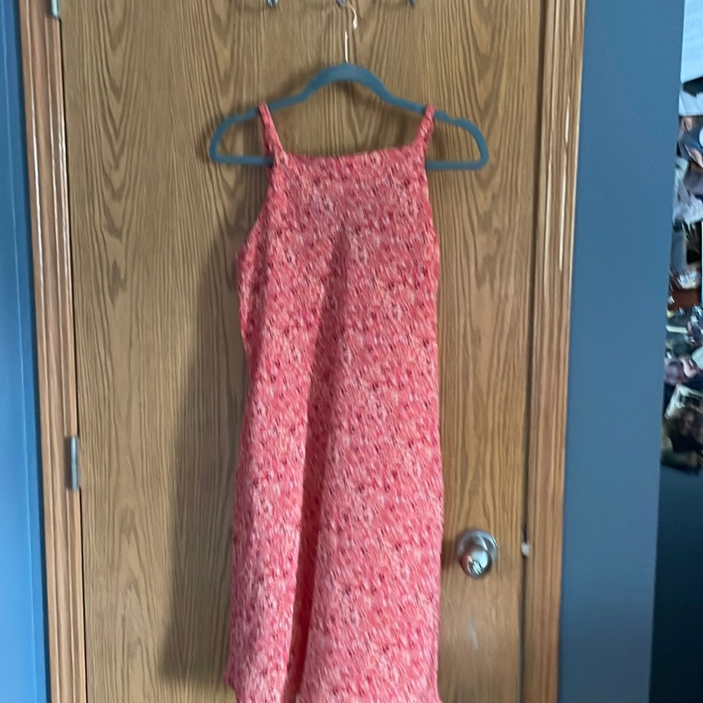 Juniors sun dress 9/10 pink/orange flowers